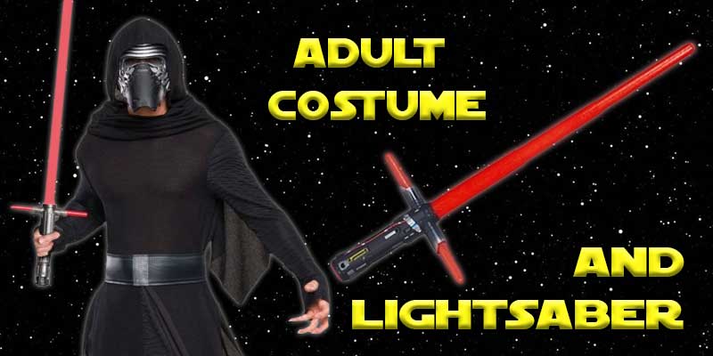 Deluxe Kylo Ren Costume and Lightsaber Bundle